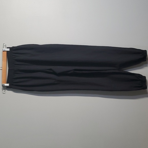 New Balance pants women's sz small S black elastic waist ankle zipper thin sheer - Picture 2 of 9